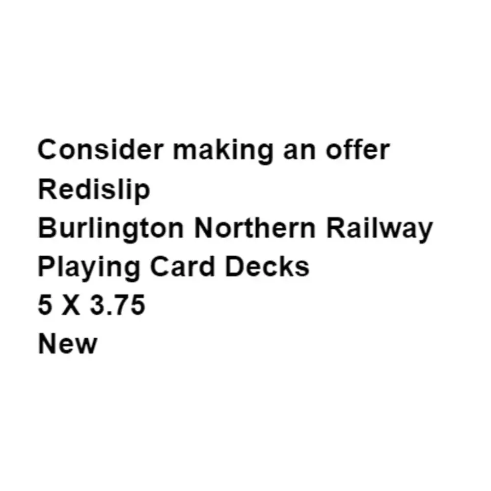 Vtg Burlington Northern Railway Playing Card Decks Sealed Boxed Collecting